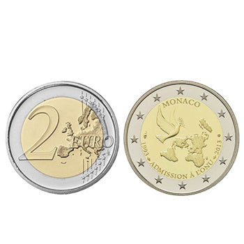 2 Euros 20 Anos Admissão à ONU Mónaco 2013