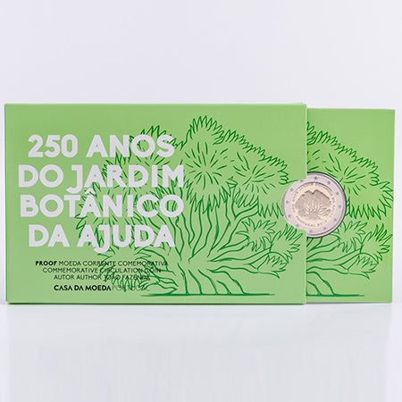 Moeda 2 Euro 250 Anos Jardim Botânico Proof Portugal 2018