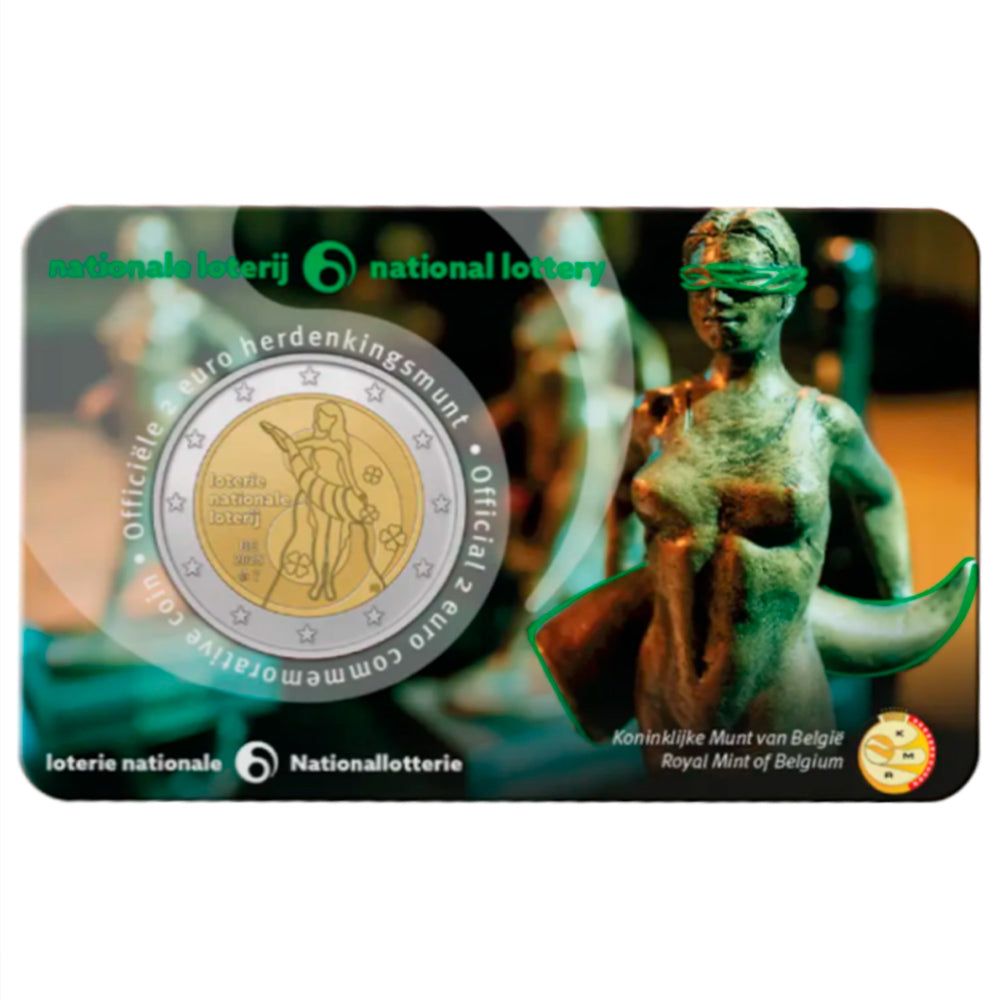 Moeda 2 Euro Lotaria Nacional Bélgica 2025 Coincard