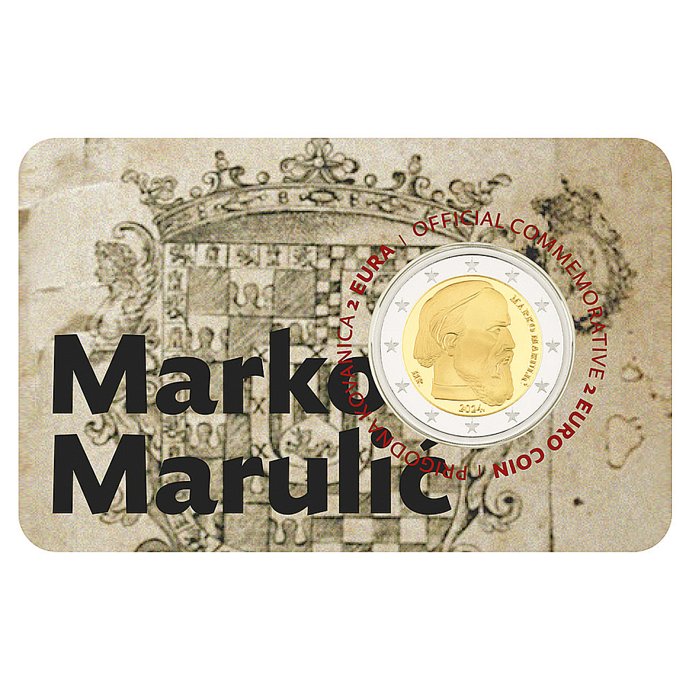 Moeda 2 Euro Marco Marulic Croácia 2024 Coincard
