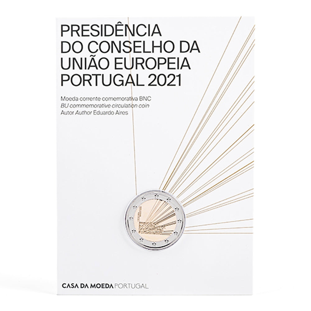 Moeda 2 Euros Presidência Portuguesa da União Europeia Portugal 2021 BNC