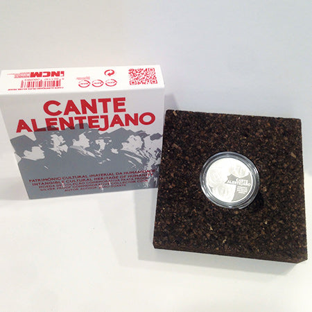 Moeda 2,5 Euro Comemorativa Cante Alentejano Portugal 2016 prata proof