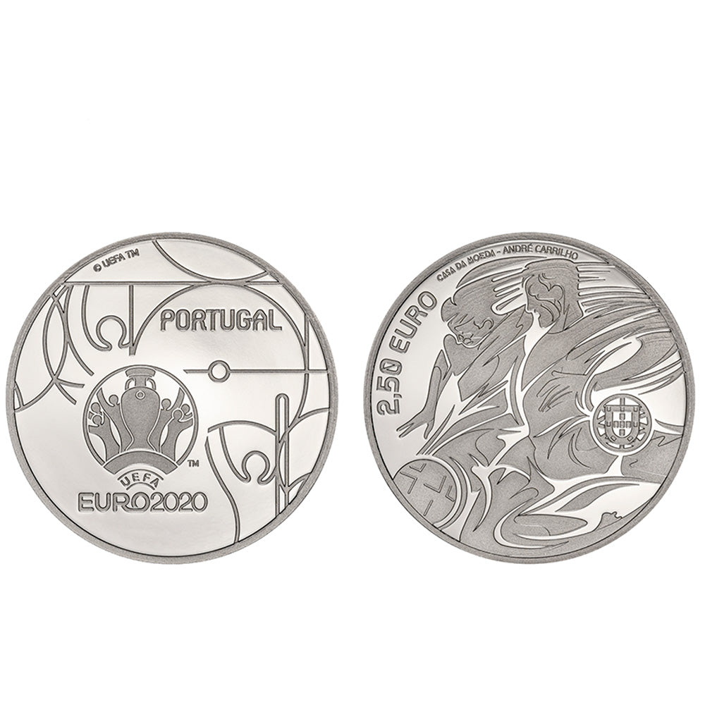 Moeda 2,5€ Comemorativa Euro 2020 Portugal prata proof