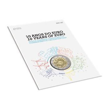 2 Euros 10 Aniversário da Moeda Euro Portugal 2012 BNC