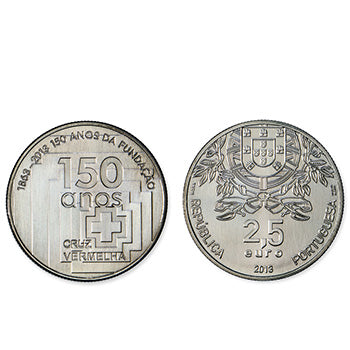 2,5 Euros 150 Anos da Fund. Cruz Vermelha Normal 2013