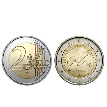 2 Euros 150 Aniversário da Unificação Itália Italia 2011