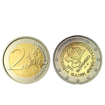 2 Euros 20º Aniversario Grupo Visegrad Eslováquia 2011