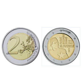 2 Euros Franc Rozman Eslovénia 2011