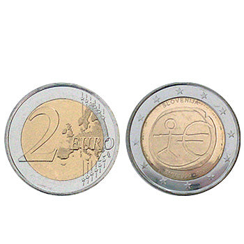 2 Euros 10 Aniversário da UEM Eslovenia 2009