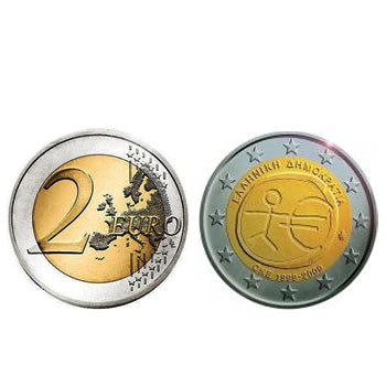 2 Euros 10 Aniversário da UEM Grécia 2009