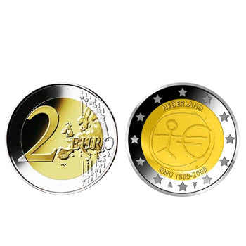2 Euros 10 Aniversário da UEM Holanda 2009