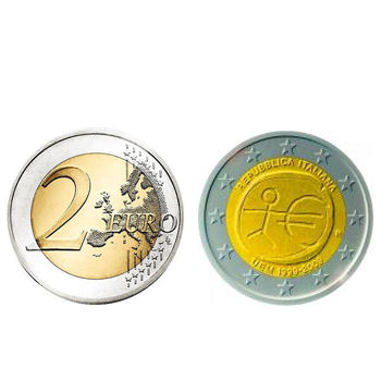 2 Euros 10 Aniversário da UEM Italia 2009