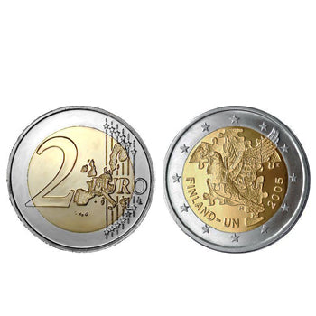 2 Euros 60 Aniversário Criação ONU Finlandia 2005