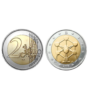 Moeda 2 Euros Atomium Bélgica 2006