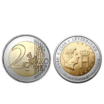 Moeda 2€ Grão Duque Henrique Luxemburgo 2004