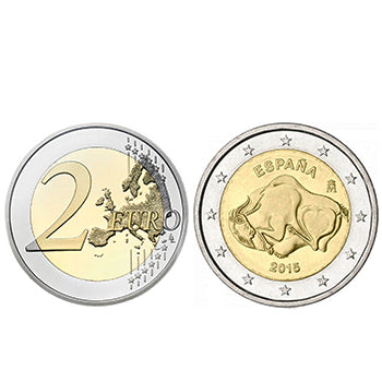 2 Euros Bisonte Grutas Altamira - Espanha 2015