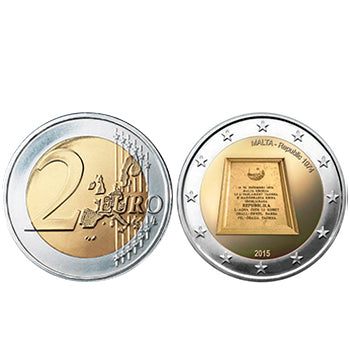 2 Euros 41 Anos República 1974 - Malta 2015