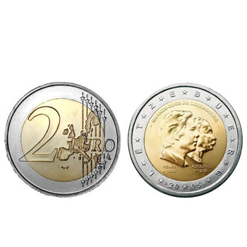 2 Euros Henri e Albert II Luxemburgo 2005
