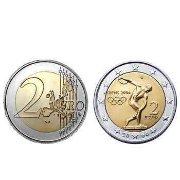 Moeda 2€ Jogos Olimpicos Atenas Grecia 2004