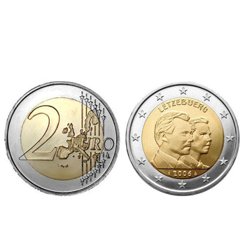 Moeda 2 Euros Guillaume Grão Duque Luxemburgo 2006