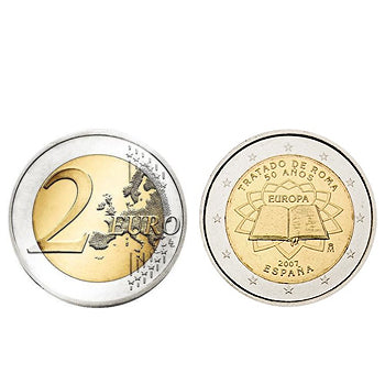 2 Euros Tratado de Roma Espanha 2007