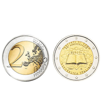 2 Euros Tratado Roma Italia 2007