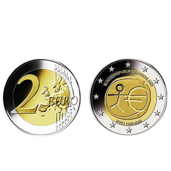 2 Euros 10 Aniversário da UEM Alemanha 2009 F