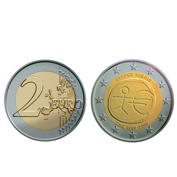 2 Euros 10 Aniversário da UEM Chipre 2009