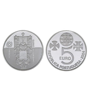 Moeda 5€ Convento de Cristo de Tomar 2004 Prata