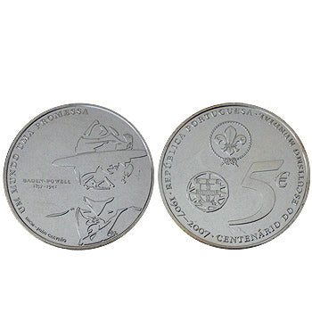 Moeda 5€ Centenário do Escutismo Mundial 2007 Prata