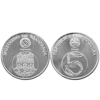 Moeda 5€ Mosteiro de Alcobaça 2006 Prata