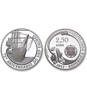 Moeda 2,5€ 75 Anos do Navio Escola Sagres 2012