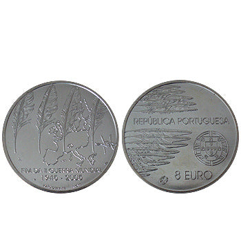 Moeda 8€ Fim da II Guerra Mundial 2005 Prata