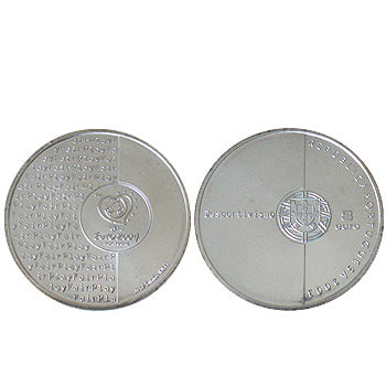 Moeda 8€ Futebol é Desportivismo 2003 Prata