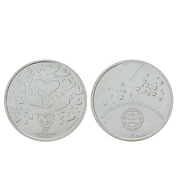 Moeda 8€ Futebol é Paixão 2003 Prata