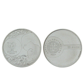 Moeda 8€ Futebol O Remate-2004 Prata