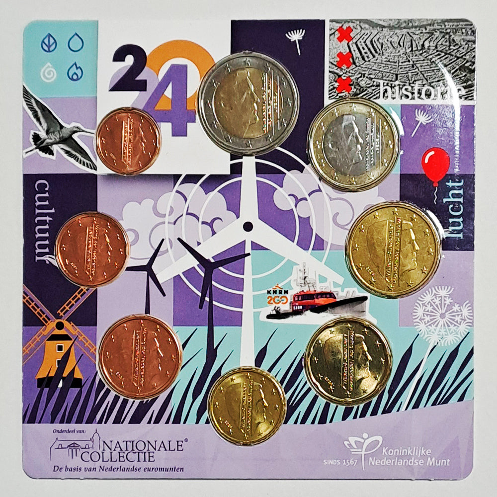 Set Moedas Euro Holanda em blister 2024