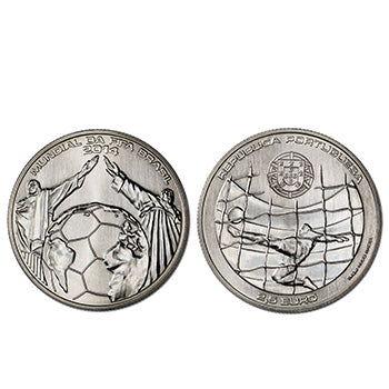 Moeda 2,5€  Comem. Campe. Mundo Brasil Fifa 2014  Cuproniquel