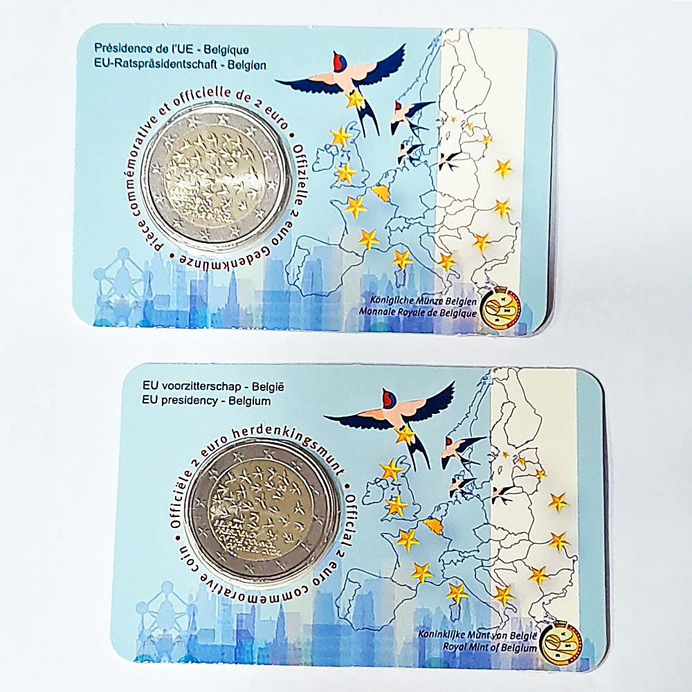 Moeda 2 Euro Presidência da Bélgica da UE Bélgica 2024 Coincard