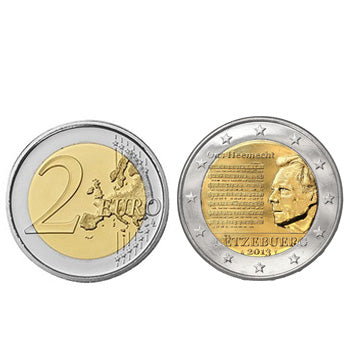 2 Euros Hino Nacional Luxemburgo 2013