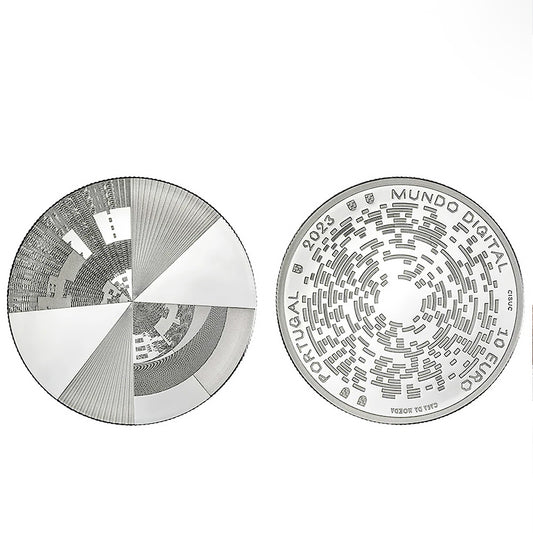 Moeda 10€ O Mundo Digital Portugal 2023 Prata Proof