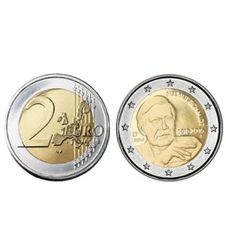 Moeda 2 Euro 100 Anos Nascimento de Helmut Schmidt Alemanha 2018 A