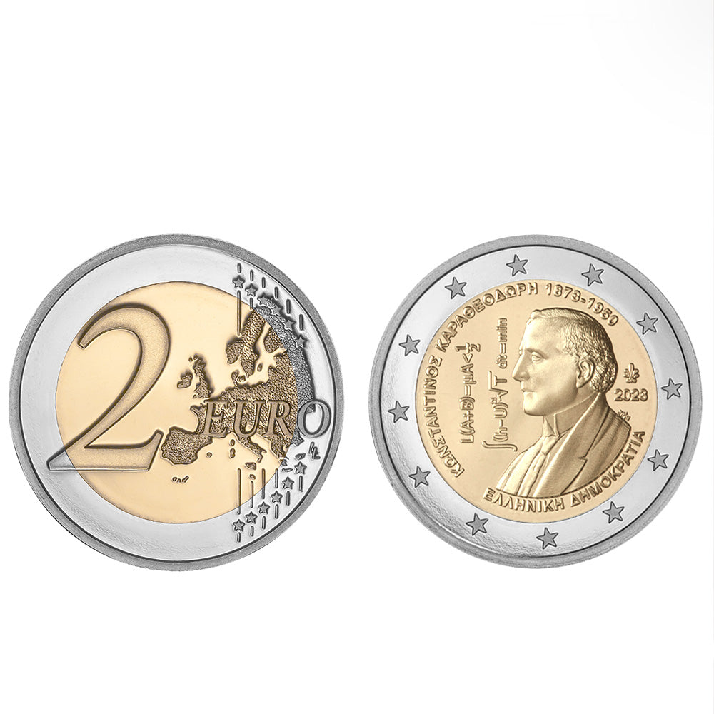 Moeda 2 Euros 150 Anos Nascimento Constantin Caratheodory Grécia 2023