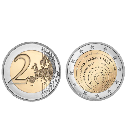 Moeda 2 Euros 150 Anos Nascimento Josip Plemelj Eslovénia 2023