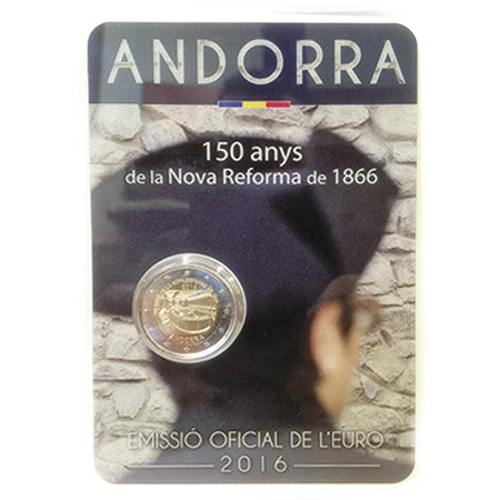 Moeda 2 Euros  Andorra 2016 "150 Anos Nova Reforma 1866"