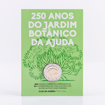 Moeda 2 Euro 250 Anos Jardim Botânico BNC Portugal 2018