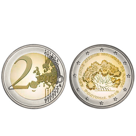 Moeda 2 Euro 250 Anos Jardim Botânico BNC Portugal 2018