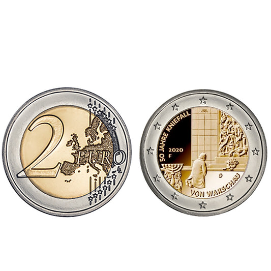 Moeda 2 Euro 50 Anos Genuflexão Varsóvia Alemanha 2020 G
