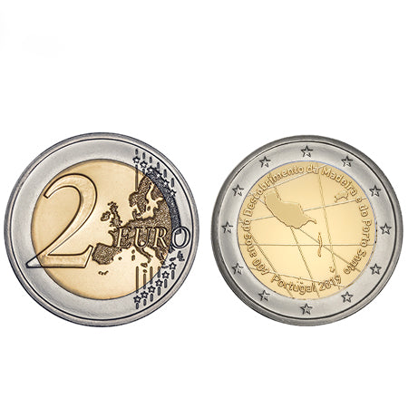 Moeda 2 Euro 600 anos Descobrimentos da Madeira Proof Portugal 2019