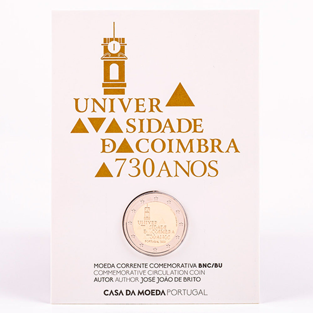 Moeda 2 Euro 730 Anos da Universidade de Coimbra Portugal 2020 BNC